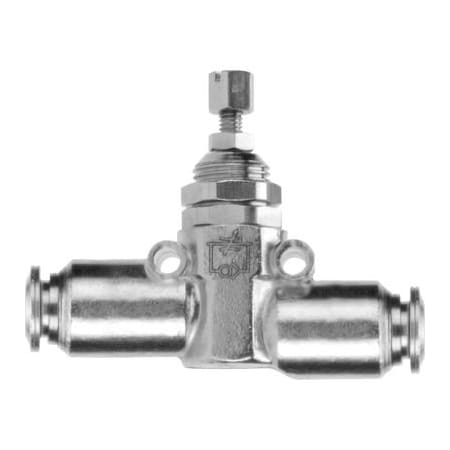 Alpha Technologies AIGNEP Inline Needle Valve, 3/8 Tube, Nickel Plated Brass 82830-06